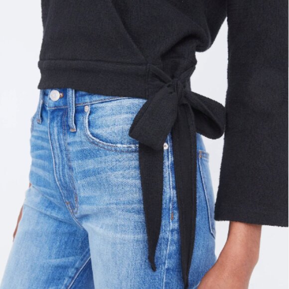 🖤✨ Madewell Texture & Thread Wrap Top - Black - Size M 🖤✨ - Picture 12 of 12